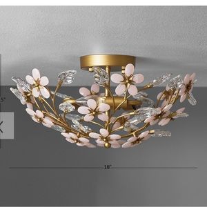 Pottery barn kids  Grace flowers ceiling fixture flush mount